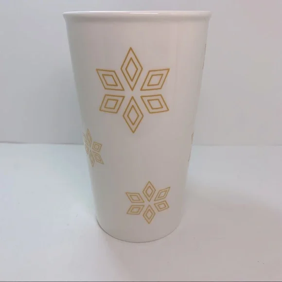 Starbucks 2016 winter Christmas snowflake 18oz ceramic mug - Picture 3 of 6